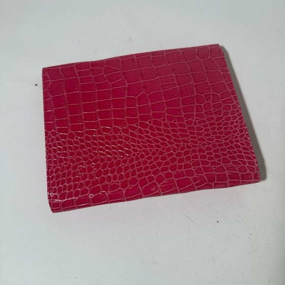 Red Crocodile Embossed Wallet with Mickey Mouse Detail - Picture 6 of 7